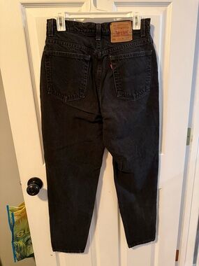 Vtg Black Levi Jeans 521 Taper size 12 (runs very small!)